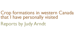 Crop circle formations in western Canada visited by Judy Arndt